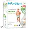 Pureborn Organic Natural Bamboo Baby Disposable Diapers-From 11 to 18 Kg - 44 pcs