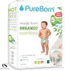 Pureborn Organic Natural Bamboo Baby Disposable Diapers-From 11 to 18 Kg - 44 pcs