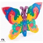 Double-Sided Wooden Butterfly Puzzle