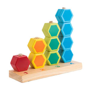 PUZZLE WOODEN COUNTING STACKER